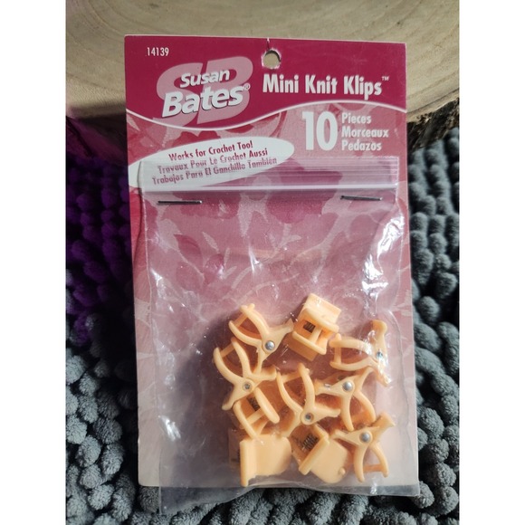 Susan Bates Mini Knit Clips 10/Pkg~NEW IN PACKAGE - Picture 1 of 2